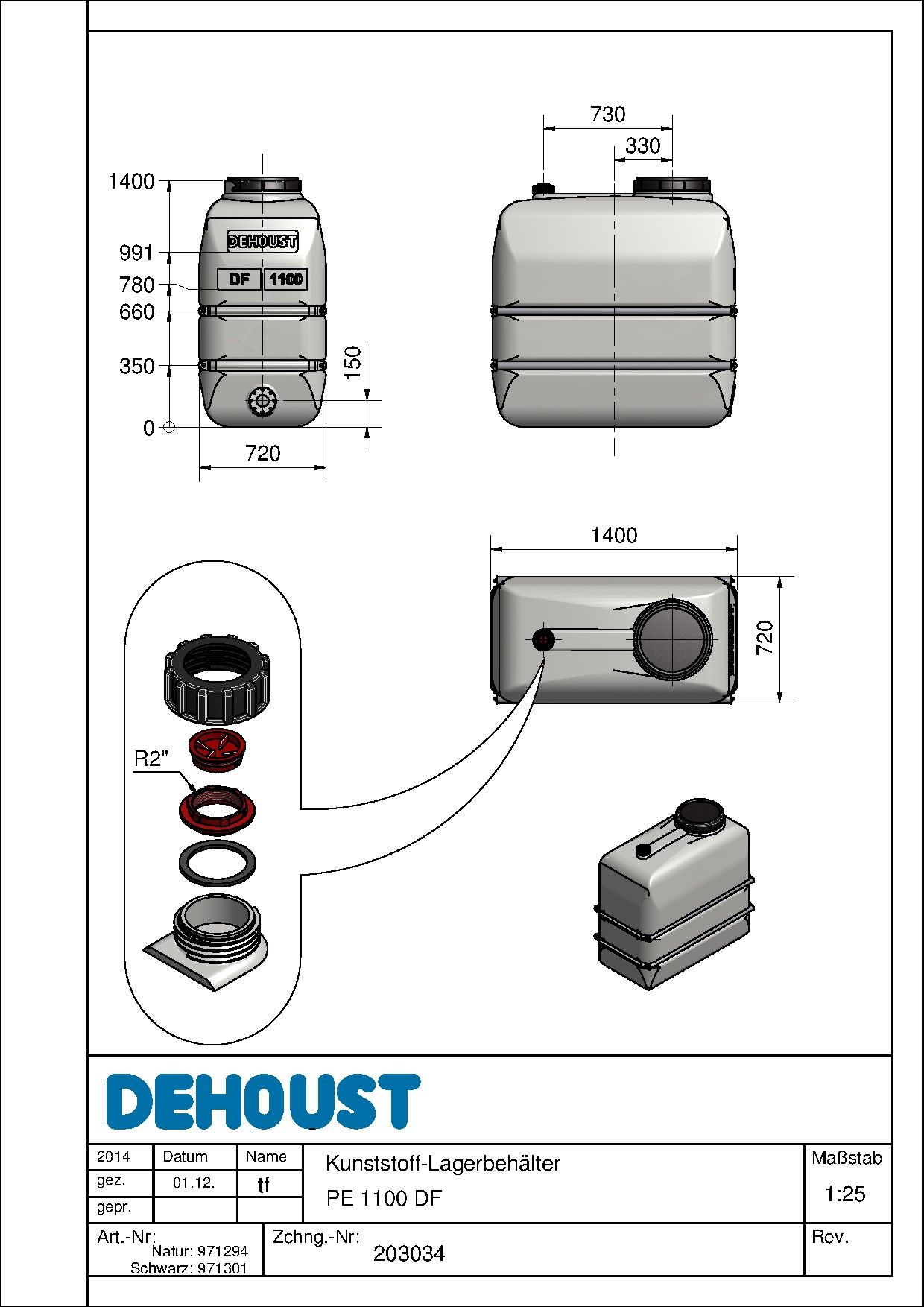 1100l df rysunek techniczny