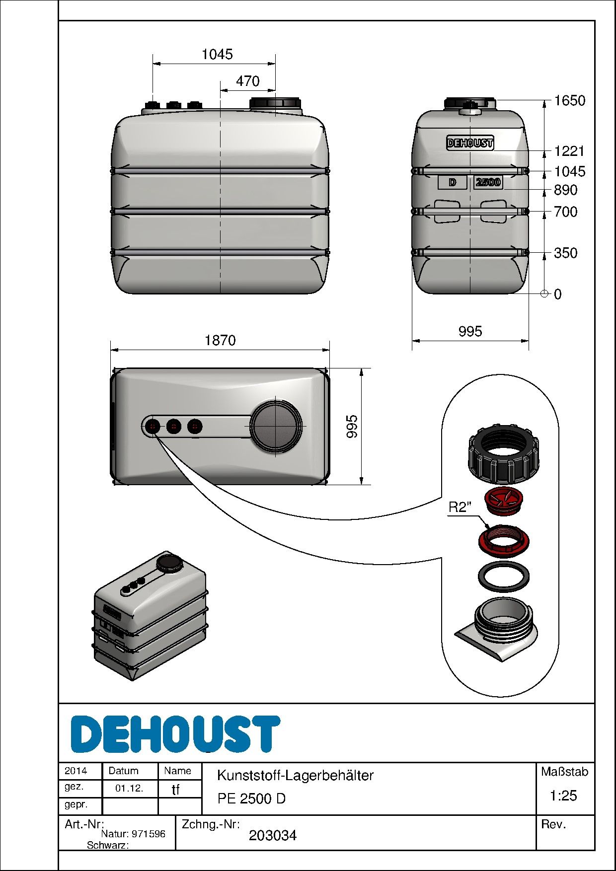 rysunek techniczny pe 2500 d